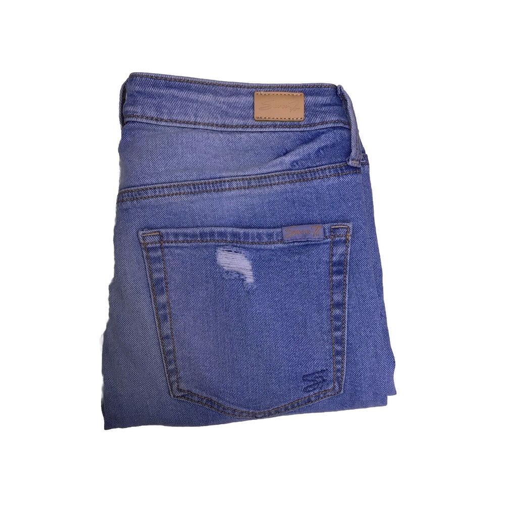 Seven 7 Fashion Jean Light‎ Wash Distressed Women's Size 8 NWOT